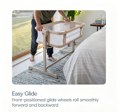 2‑in‑1 Bedside Baby Co‑Sleeper Bassinet