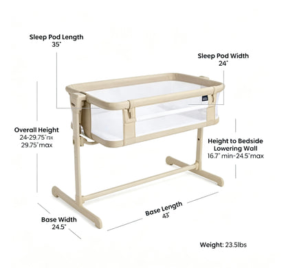 2‑in‑1 Bedside Baby Co‑Sleeper Bassinet