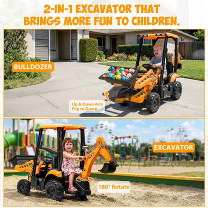 Kids Ride-On Construction Digger Toy Car