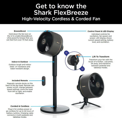 Portable FlexBreeze Misting Fan with Instant Cooling - FA222