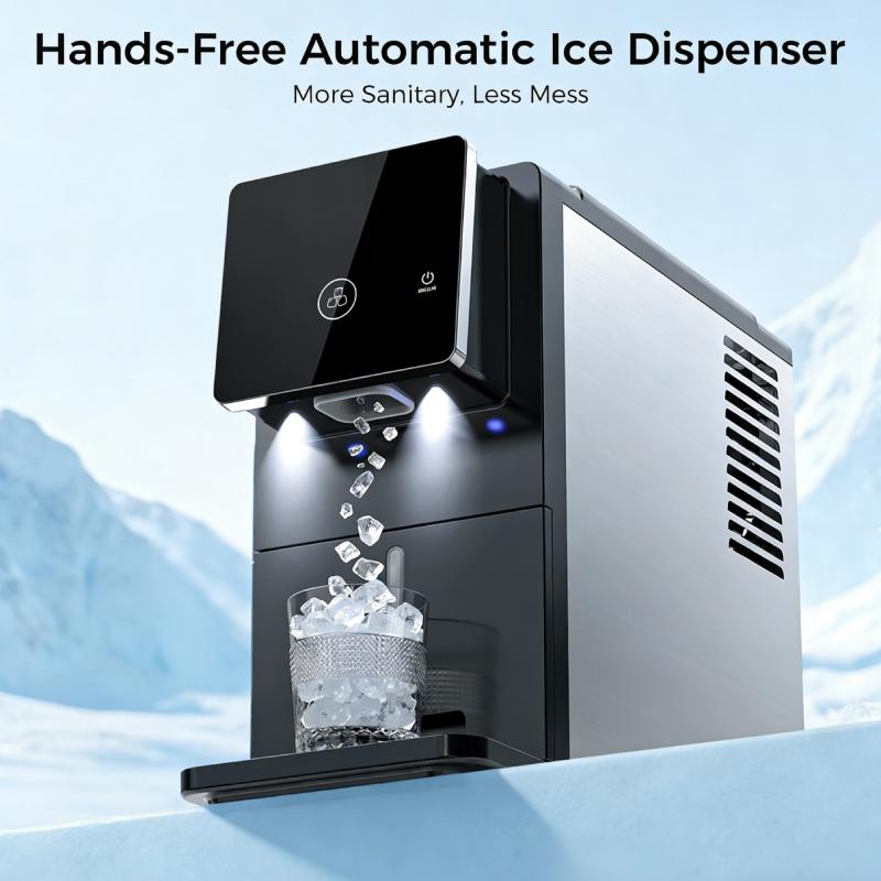 Self-Dispensing Pellet Ice Machine with Large Storage & Ice Full Indicator