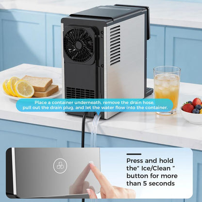Self-Dispensing Pellet Ice Machine with Large Storage & Ice Full Indicator
