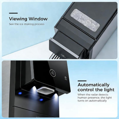 Self-Dispensing Pellet Ice Machine with Large Storage & Ice Full Indicator