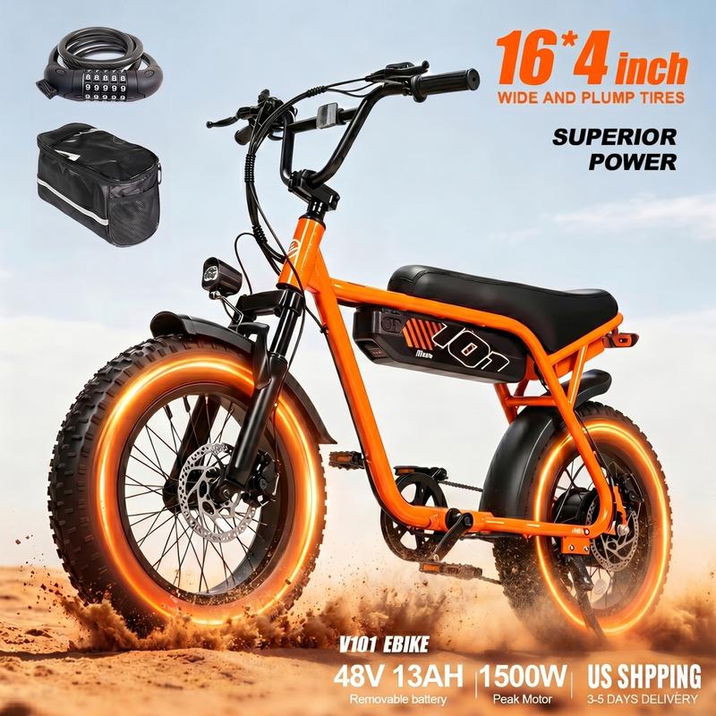 7-Speed All-Terrain E-bike, 1500W Motor, 28MPH, NFC Unlock, 50-60 Miles Riding Range